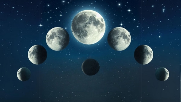 fases da lua em coreano